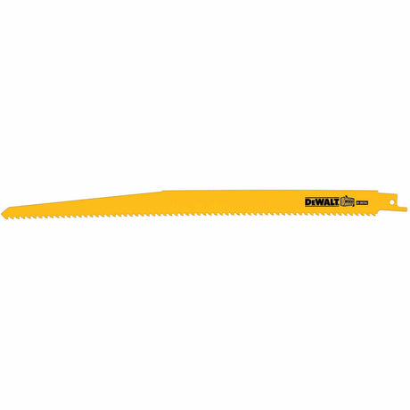 DeWalt DW4804B 12" 6 TPI Taper Back Bi-Metal Reciprocating Blade, General Purpose Wood