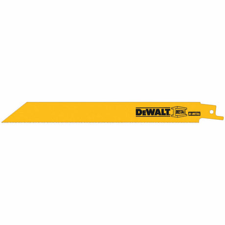 DeWalt DW4821B 8" 18 TPI Straight Back Bi-Metal Reciprocating Saw Blade, Metal Cutting