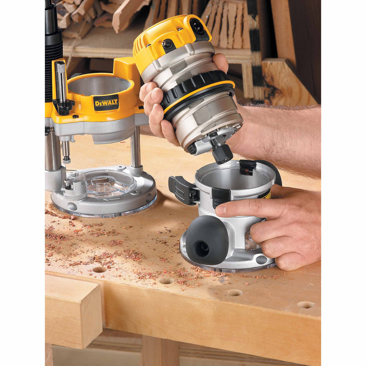 DeWalt DW618 2-1/4 HP (maximum motor HP) EVS Fixed Base Router with Soft Start - 9