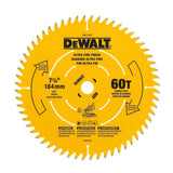 DeWalt DW7116PT 7-1/4" 60T Precision Trim Miter Saw Blade with 5/8" Arbor