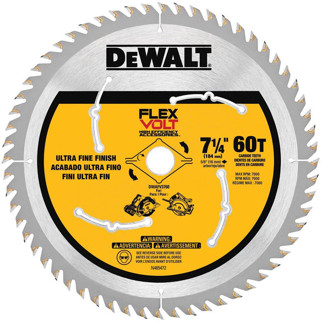 DeWalt DWAFV3760 7-1/4" 60T Circular Saw Blade