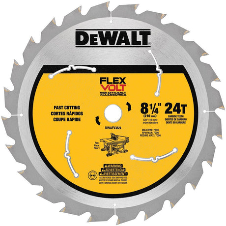 DeWalt DWAFV3824 8-1/4" 24T Table Saw Blade