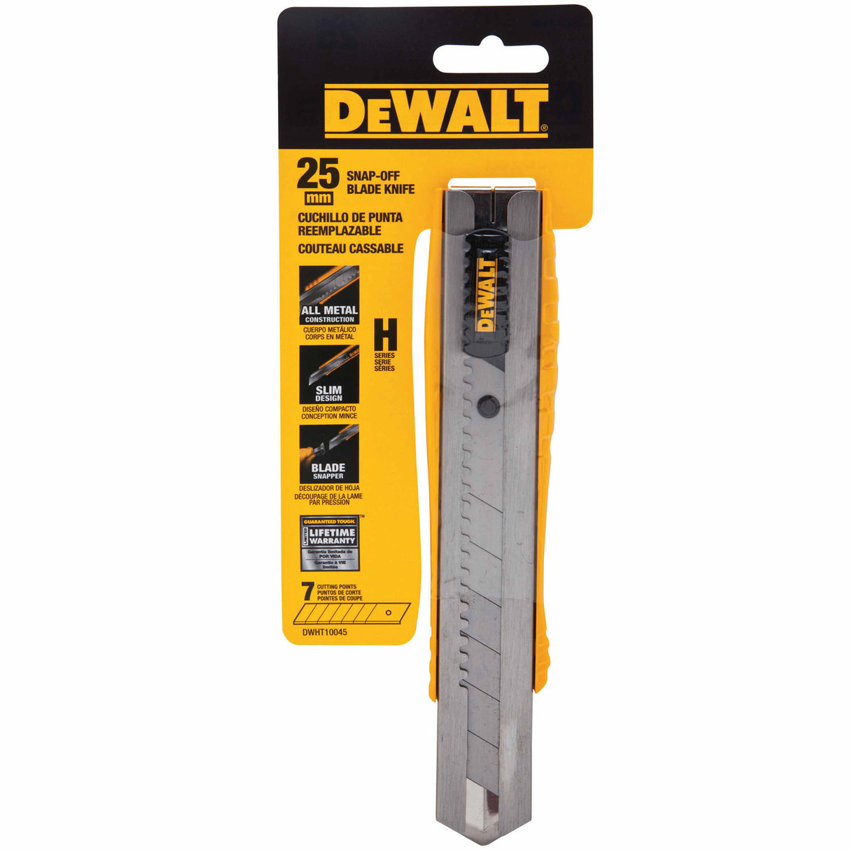 DeWalt DWHT10045 25mm Single Blade Snap-Off Knife - 4