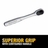 DeWalt DWMT17131OSP 3/8 in. Pear Head Ratchet, Chrome Vanadium Steel, 72-Tooth (Single) - 4
