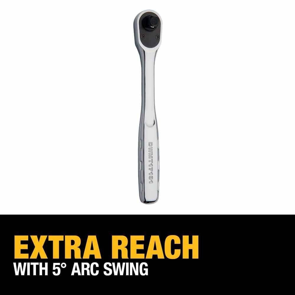 DeWalt DWMT17131OSP 3/8 in. Pear Head Ratchet, Chrome Vanadium Steel, 72-Tooth (Single) - 5