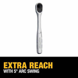 DeWalt DWMT17131OSP 3/8 in. Pear Head Ratchet, Chrome Vanadium Steel, 72-Tooth (Single) - 5