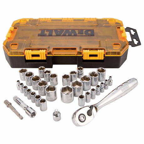 Dewalt DWMT73804 34 Piece 1/4" & 3/8" Drive Socket Set