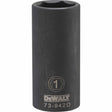 Dewalt DWMT73942OSP Mechanics 6 Point 1/2" Drive Deep Impact Socket 1" SAE