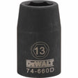 Dewalt DWMT74660OSP Mechanics 6 Point 1/2" Drive Impact Socket 13 MM