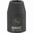 Dewalt DWMT75120OSP Mechanics 6 Point 1/2" Drive Impact Socket 7/16" SAE