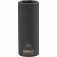 Dewalt DWMT75128OSP Mechanics 6 Point 1/2" Drive Deep Impact Socket 20 MM