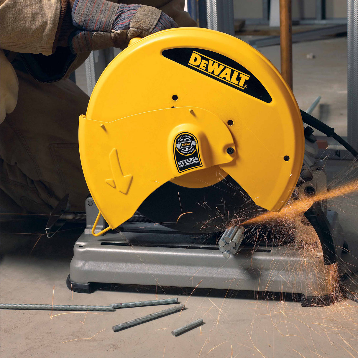 DeWalt D28715 14" Heavy-Duty Chop Saw with Quick-Change Keyless Blade Change System - 9