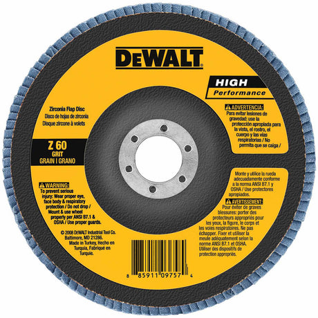 DeWalt DW8352 4.5x7/8 60 Grit Zirconia Flap Disc