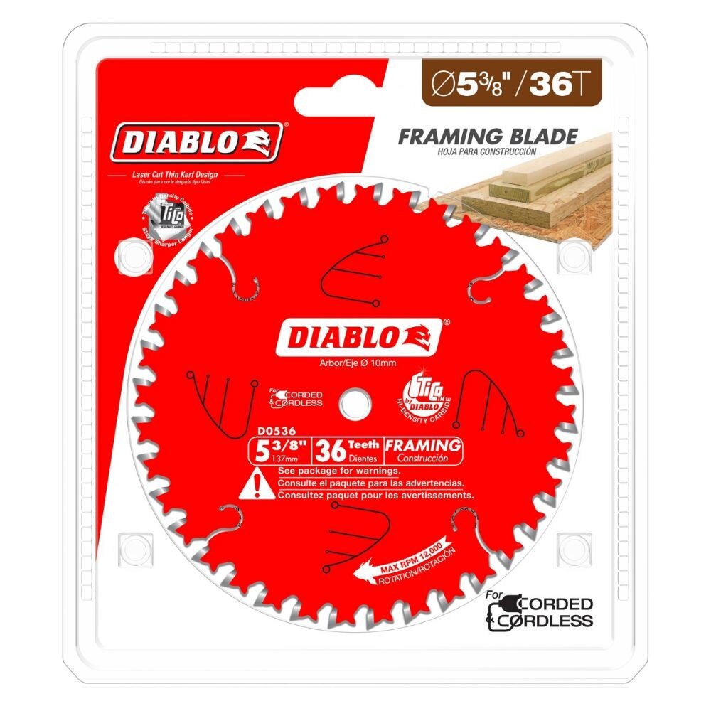 Diablo D0536X 5-3/8" x 36 Cordless Saw Blade (10mm arbor) - 2
