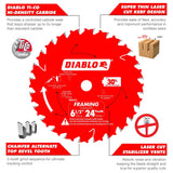 Diablo D0624A 6-1/2" x 24 6-1/2" x 24T x 5/8" Framing Saw Blade (1 blade) - 2