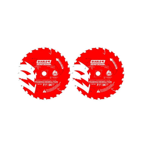 Diablo D0724DVPX 7 1/4" 24 T Demo Demon 2-Pack