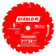 Diablo D0724X3 7-1/4" x 24-Tooth Framing Saw Blade (3-Pack)