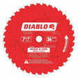 Diablo D0736GPX 7-1/4" x 36 Tooth Wood & Metal Carbide Saw Blade