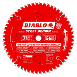 Diablo D0756F 7-1/4" x 56T x 5/8 Steel Demon Ferrous Cutting Saw Blade