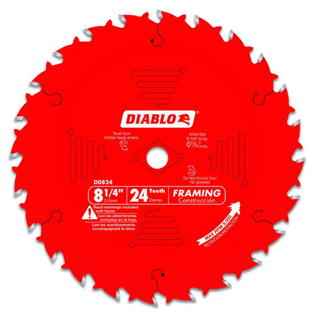 Diablo D0824X 8-1/4" x 24 Framing Saw Blade