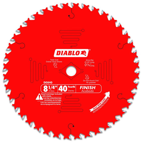 Diablo D0840X 8-1/4" x 40 Finish Saw Blade