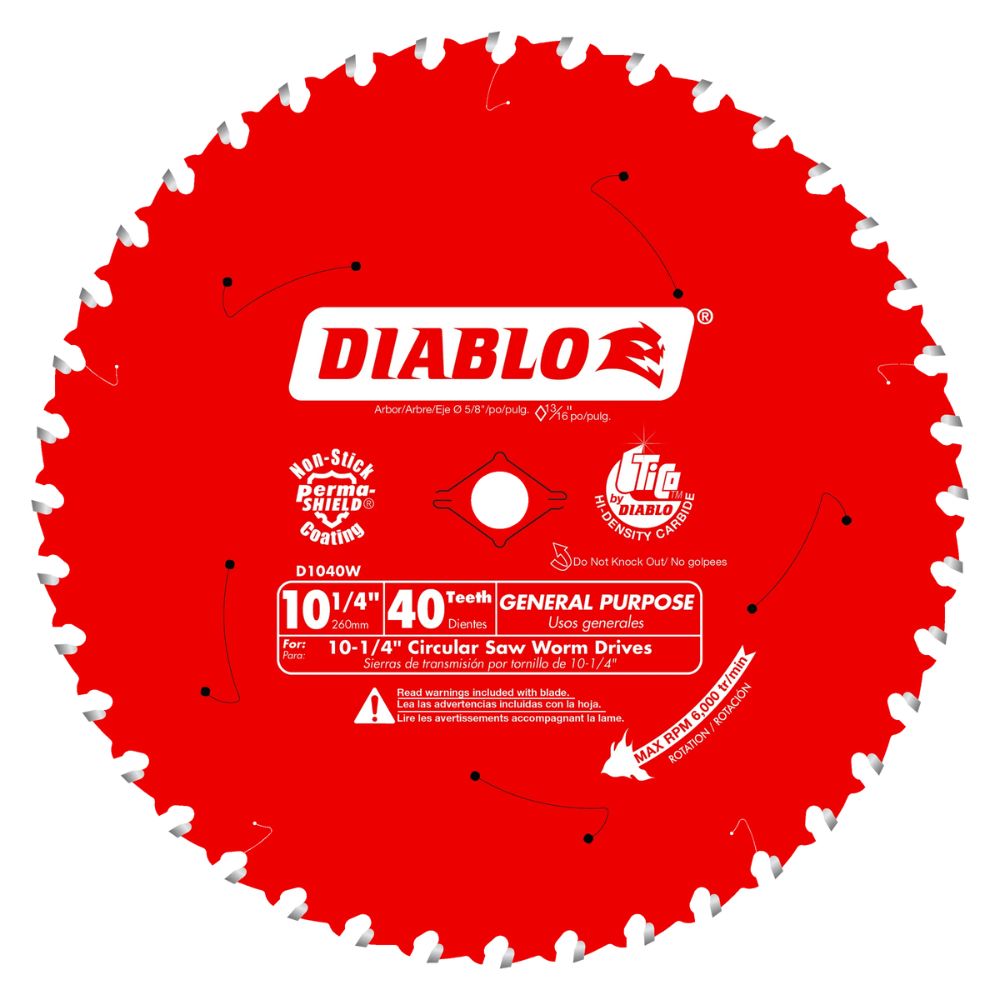 Diablo D1040W 10-1/4" x 40 ATB Bigfoot Saw Blade