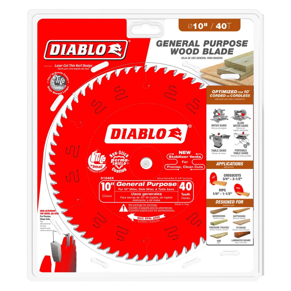 Diablo D1040X 10" x 40 General Purpose Saw Blade - 3