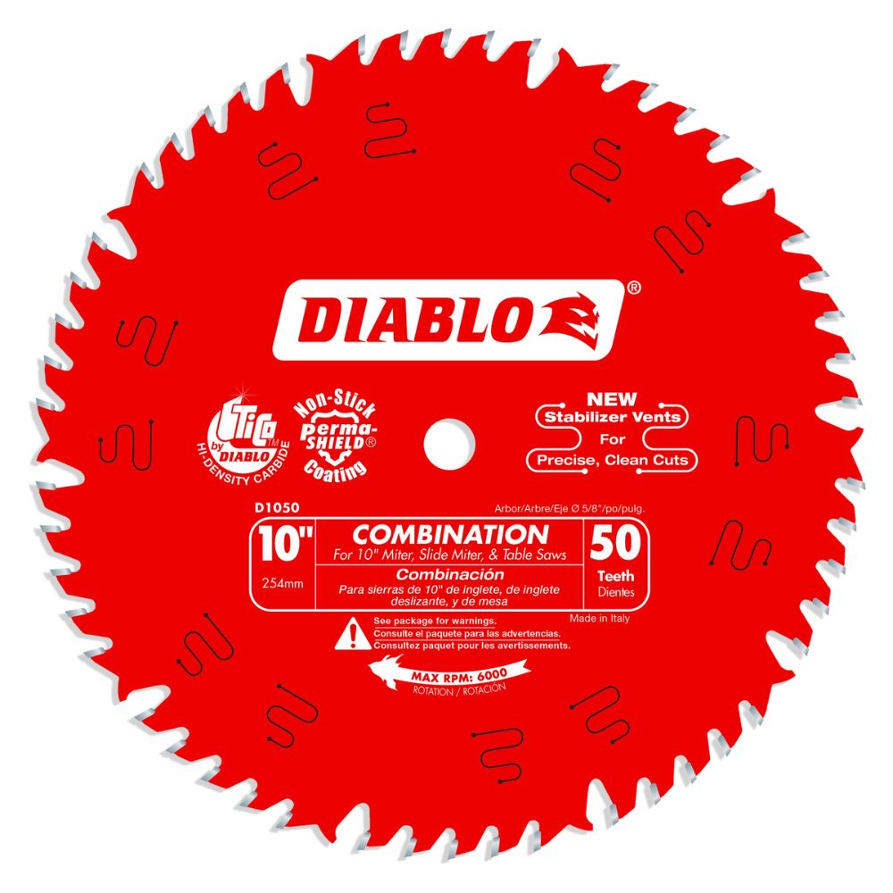 Diablo D1050X 10" x 50 Combination Saw Blade