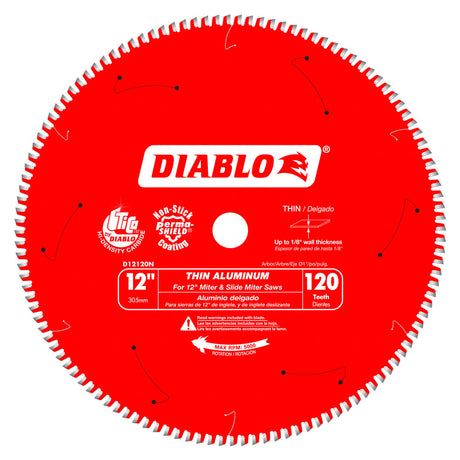 Diablo D12120N 12" x 120 Tooth Thin Aluminum Cutting Saw Blade