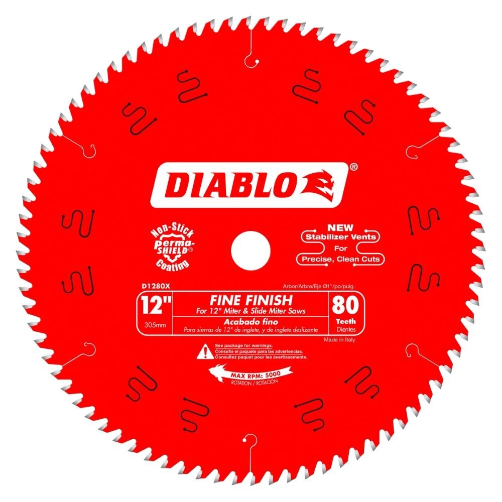 Diablo D1280X 12" x 80 Fine Finish Saw Blade