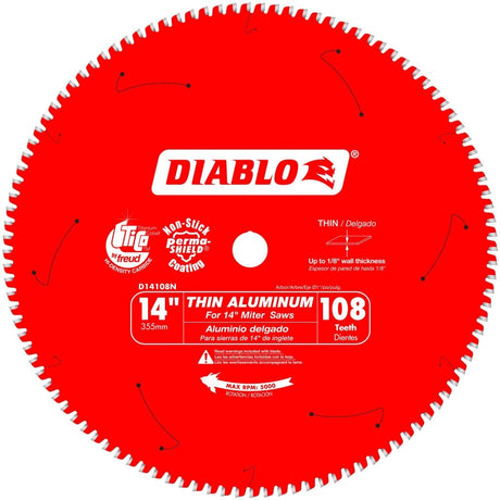 Diablo D14108N 14" x 108 Tooth Thin Aluminum Cutting Saw Blade