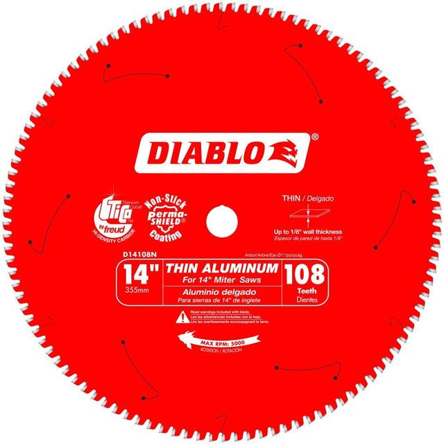 Diablo D14108N 14" x 108 Tooth Thin Aluminum Cutting Saw Blade