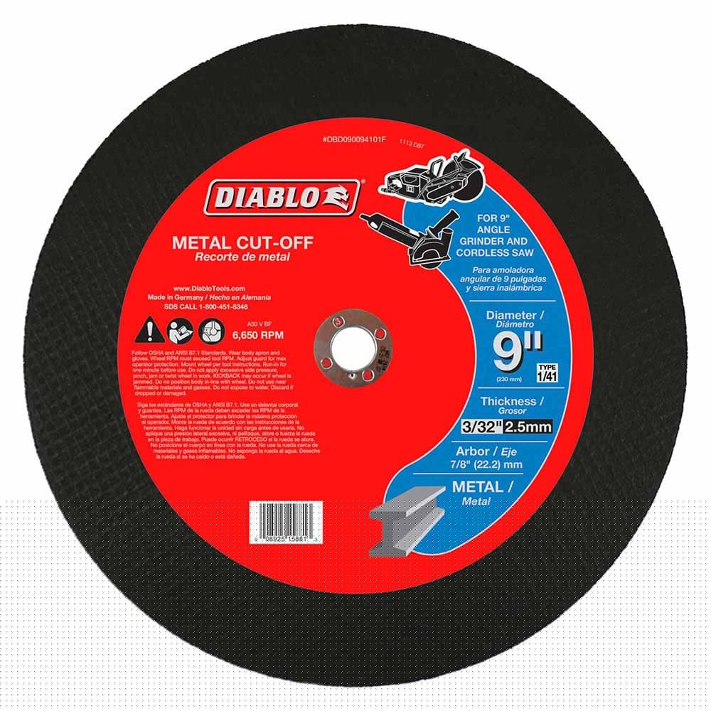 Diablo DBD090094101F 9" Metal Cut-Off Disc