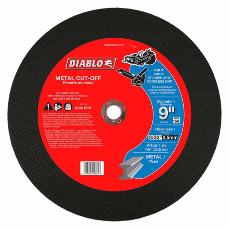 Diablo DBD090094101F 9" Metal Cut-Off Disc