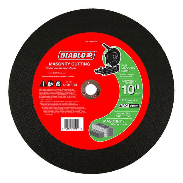 Diablo DBD100093L01C 10" Masonry Cut Off Disc