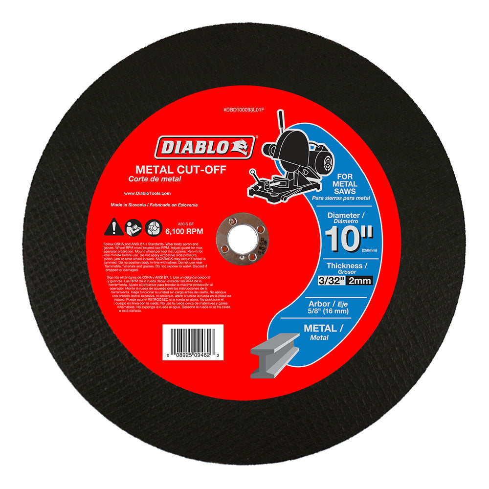 Diablo DBD100093L01F 10" Metal Cut Off Disc