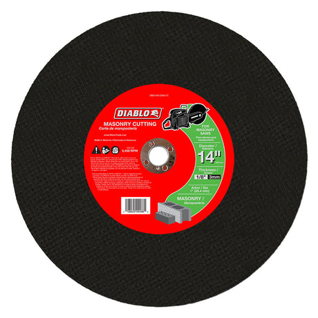 Diablo DBD140125A01C 14" Masonry High Speed Cut Off Disc 1"