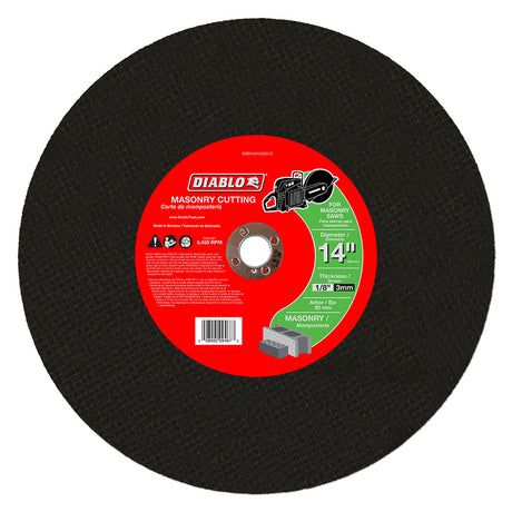 Diablo DBD140125G01C 14" Masonry High Speed Cut Off Disc 20mm