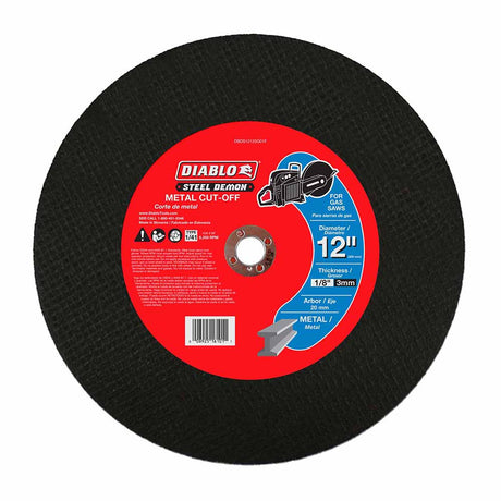 Diablo DBDS12125G01F Steel Demon 12" Metal High Speed Cut Off Disc 20mm