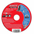 Diablo DBDS45045101F Steel Demon 4-1/2" Type 1 Metal Cut-Off Disc