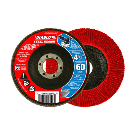 Diablo DCX045060N01F 4-1/2" Steel Demon Flap Disc 60 Grit - Type 29