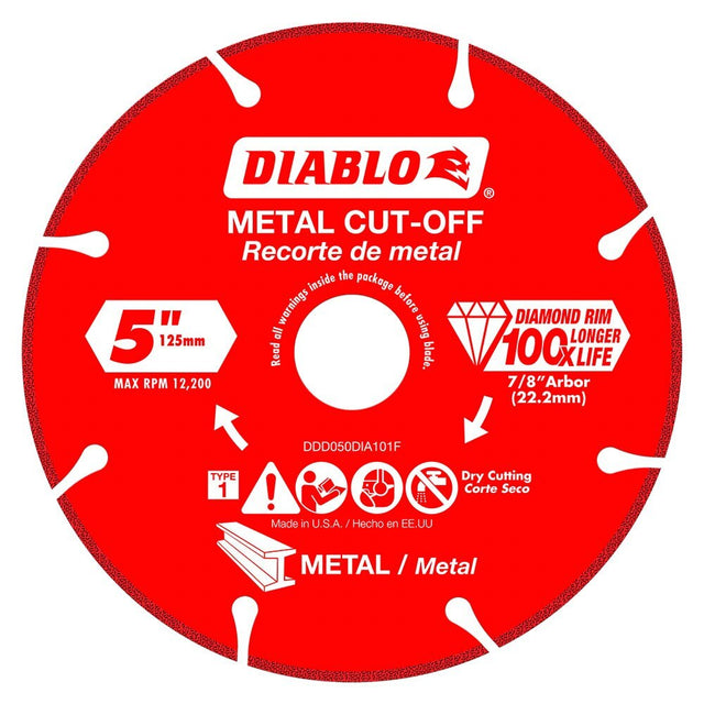Diablo DDD050DIA101F 5" Diamond Metal Cut-Off Blade