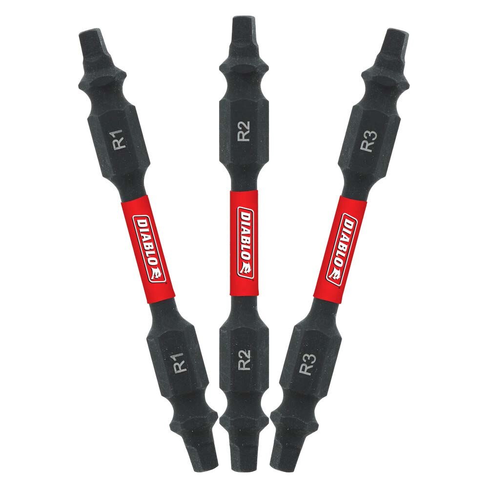 Diablo DDESQ225B 2-1/2 in. Double-Ended Square Drive Bit for Impact Drivers
