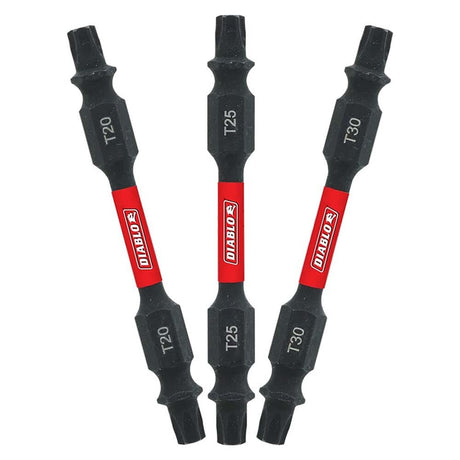 Diablo DDET2525B 2-1/2 in. Double-Ended Torx Drive Bit for Extreme Durability and Impact Resistance