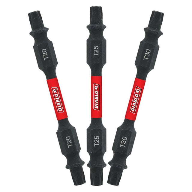 Diablo DDET2525B 2-1/2 in. Double-Ended Torx Drive Bit for Extreme Durability and Impact Resistance
