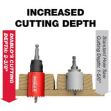 Diablo DHS1375 1-3/8" Bi-Metal Hole Saw for Multi-Material Cutting with 2-3/8" Cutting Depth - 3