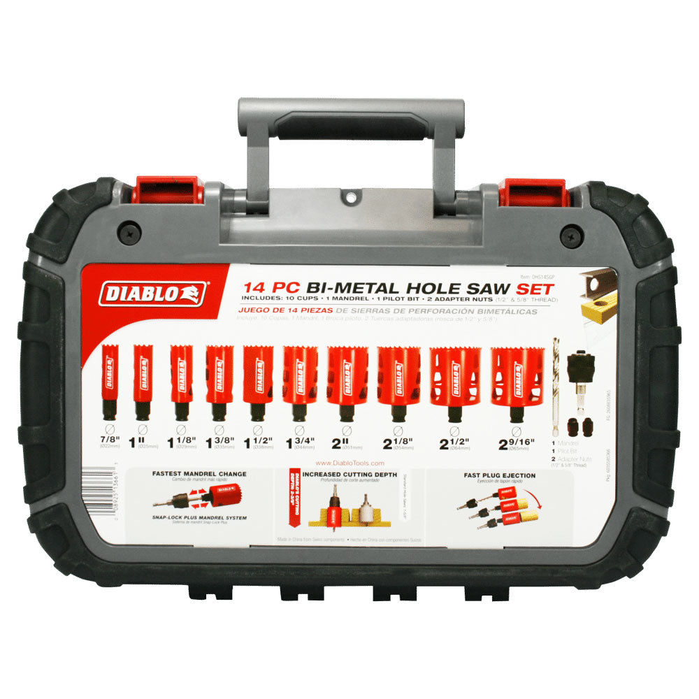 Diablo DHS14SGP 14 Pc General Purpose Bi-Metal Hole Saw Set - 3