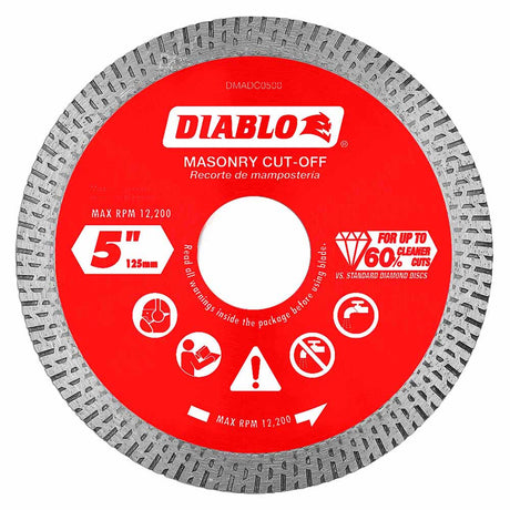 Diablo DMADC0500 5" Diamond Continuous Rim Cut-Off DiscsÂ for Masonry