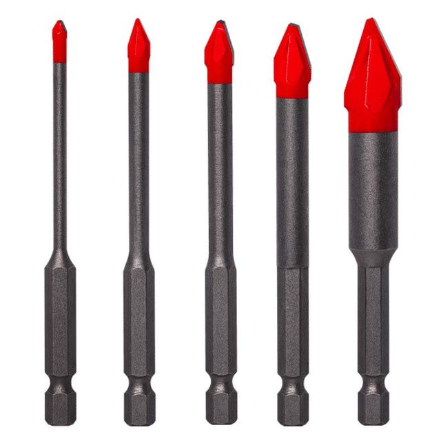 Diablo DMANSP1070S Hard Tile & Stone Carbide Tipped Drill Bit Set (5-Pieces) - Durable and Long-lasting for Tile, Stone, and Glass Drilling