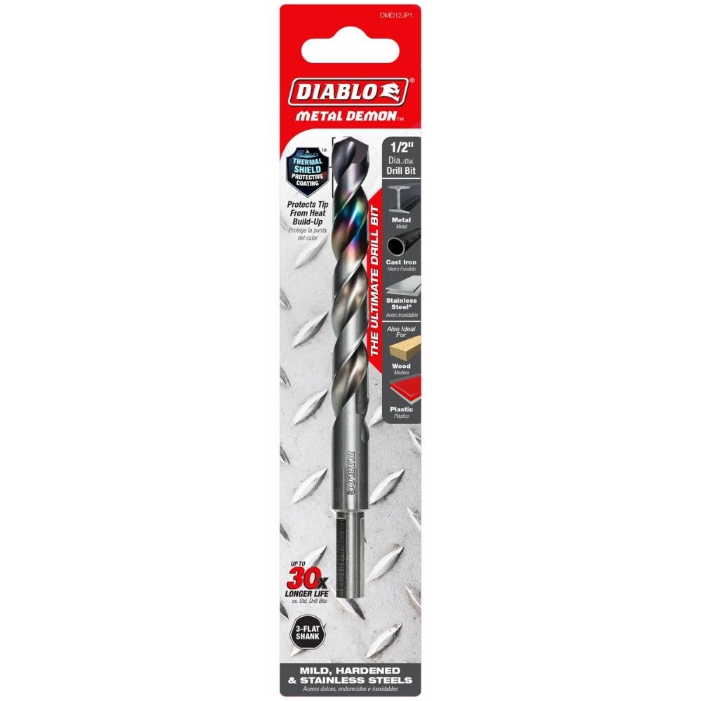 Diablo DMD12JP1 1/2" Metal Demon Drill Bit for Mild, Hardened and Stainless Steels - 3